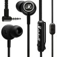 Marshall Mode   EQ In-Ear 3.5mm Wired Headphone Earphones and Interchangeable Sleeves (Black, Black Gold) Cheap