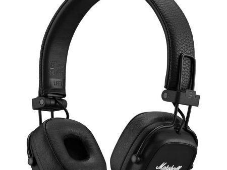 Marshall Major IV Bluetooth 5.0 On-Ear Headphones Wireless Charging 80Hrs Playback Time with Iconic Brand Design (Black) Supply