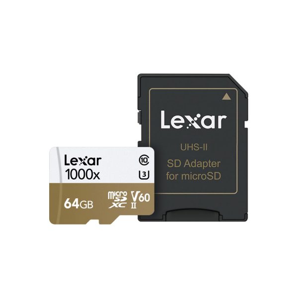 Lexar Professional 1000x MicroSDXC UHS-II 64GB Memory Card with USB 3.0 Card Reader | Model - LSDMI64GCB1000A Online Hot Sale