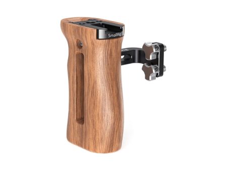 SmallRig Wooden Universal Side Handle Grip with Cold Shoe & Adjustable Sliding Connector for Camera Cage | HSN2093 Hot on Sale