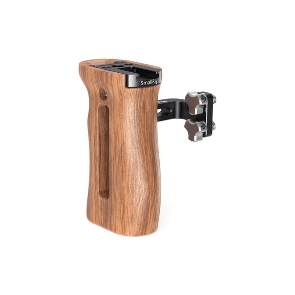 SmallRig Wooden Universal Side Handle Grip with Cold Shoe & Adjustable Sliding Connector for Camera Cage | HSN2093 Hot on Sale