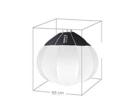 Triopo KQ55 KQ65 KQ85 Foldable Lantern Spherical Collapsible Softbox Bowens Mount Soft Box for Photography Studio Equipment (Available in 55cm, 65cm, 85cm) Sale