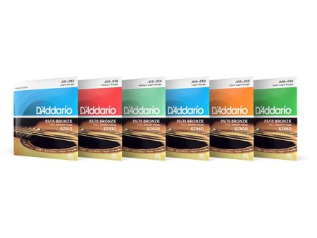 D’Addario 85 15 Bronze 6-String Acoustic Guitar Steel Strings Set (Super Light, Light, Extra Light) | EZ890, EZ910, EZ900 Online now