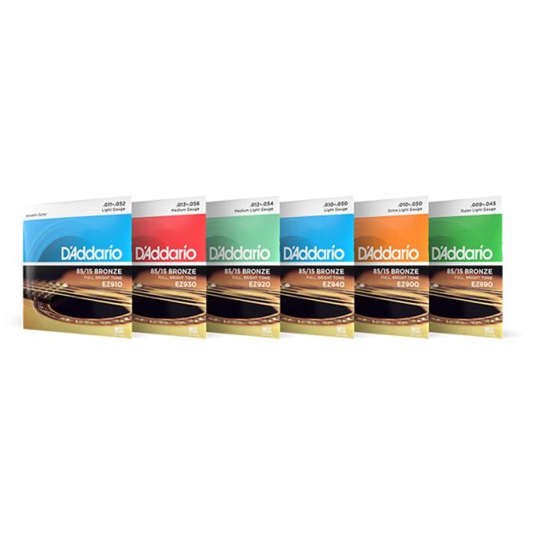 D’Addario 85 15 Bronze 6-String Acoustic Guitar Steel Strings Set (Super Light, Light, Extra Light) | EZ890, EZ910, EZ900 Online now