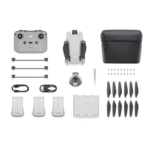 DJI Mini 3 Fly More Combo 4K HDR Drone with DJI RC Remote Controller | 48MP 1 1.3  CMOS 24mm Wide-Angle Camera, True Vertical Shooting, Unidirectional Obstacle Sensing, 10 km Video Transmission, 51-Min Max Flight Time Supply