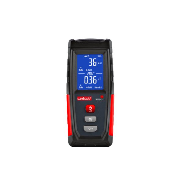 Wintact WT3121 Digital EMF Electromagnetic Radiation Detector Tester Meter with 3.5-inch Backlit Monochromatic LCD Display, Audible and Visual Alarm Cheap