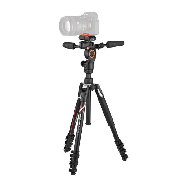 Manfrotto Befree Live Advanced 4-Section Quick Release Tripod and 3-Way Fluid Head with 6kg Load Capacity & Arca-Type for Sony Alpha Cameras | MKBFRLA-3W For Cheap