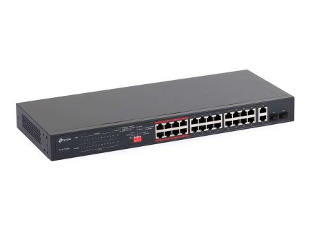 [CLEARANCE] TP-Link TL-SL1226P 24-Port 10 100Mbps + 2-Port Gigabit Unmanaged PoE+ Switch, 2x Combo SFP Slots (Unmanaged) PoE Transmission for Surveillance Up to 250m, 250W PoE Power, Priority Mode for Port 1-8, Isolation Mode For Cheap