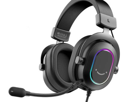 Fifine H6 USB Dynamic RGB Gaming Headphone with Detachable Microphone, 24-Bit 7.1 Surround Sound and EQ Modes for PC, Xbox One and Mobile Devices Sale