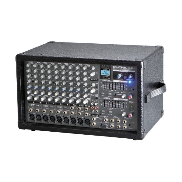 Phonic POWERPOD 1062R 600W 10-Channel Powered Mixer with DFX, USB Recorder, Dual 8-Band Graphic Equalizers, Two Super Hi-Z Inputs, Two Built-in Limiters, and Trim Control for Record Level Matching Online