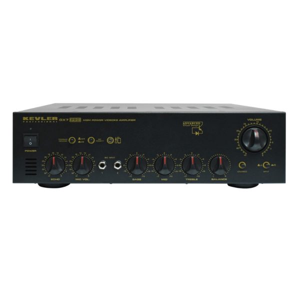 KEVLER GX-7 PRO 800W X2 High Power Videoke Amplifier with Mic Priority Button, Mic AUX 3.5mm Jack Input, Feedback Reducer and Effects Master Controls For Sale