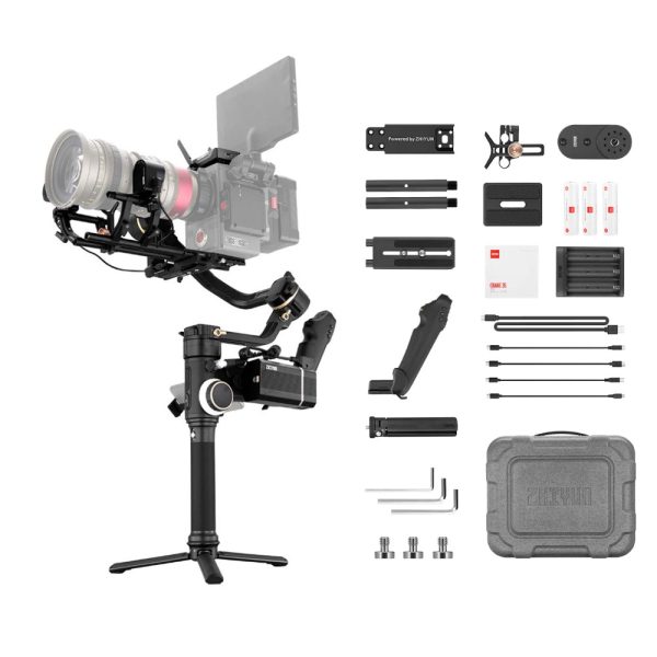 Zhiyun Crane 3S Camera 3-Axis Handheld Gimbal Stabilizer for DSLR, Mirrorless, and Cine Camera with 6.5kg Payload Capacity, 55° Angled Roll Axis, Extendable Arm, Modular Handle Grip & Tripod Online