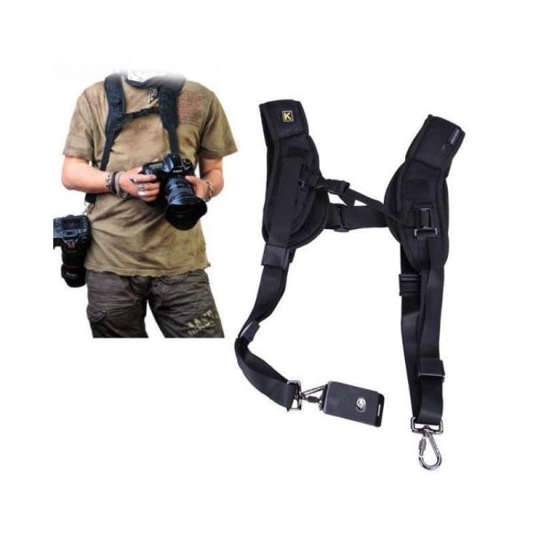 K&F Concept G375 70cm Adjustable Double Shoulder Strap with Quick Release Function for Camera Camcorder Setups | GW44-0002 Supply