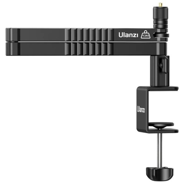 Vijim by Ulanzi LS26 Low Profile Microphone Boom Arm with 2kg Load Capacity, 48cm   19  Horizontal Range and C-Shape Padded Table Clamp | 2991 Supply