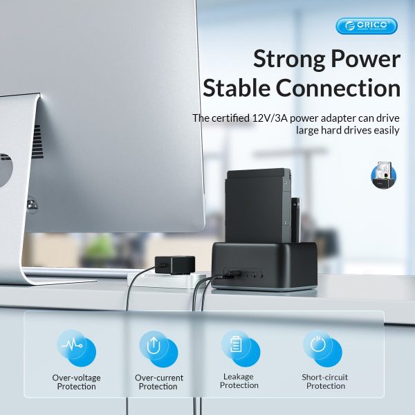 ORICO 2.5 inch   3.5 inch SATA to USB 3.2 Gen2 Type C (Single Dual Bay) HDD Docking Station with 10Gbps Fast Data Transfer Rate, 2-in-1 USB-C to C A Cable, 36TB Max. Supported Capacity for Windows, macOS, Linux, Android | 6819C3 6829C3 Online Hot Sale