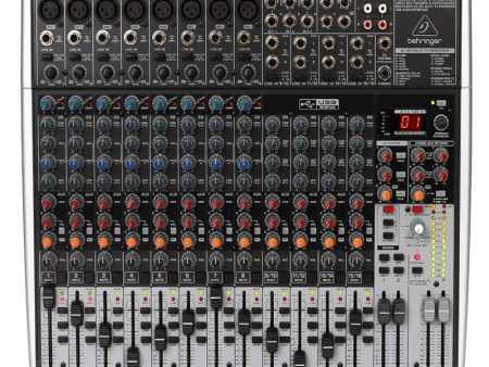 Behringer XENYX X2222USB Premium 22-Input 2 2-Bus High-Headroom Analog Mixer with XENYX Mic Preamps & Compressors, British 3-Band EQ, 24-Bit Multi-FX Processor, USB Audio Interface, 3 Stereo AUX Returns, Main Mix Outputs with 1 4  Jack Cheap