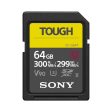 Sony SF-G TOUGH Series 32GB 64GB UHS-II SDHC   SDXC U3 V90 Class 10 SD Memory Card with 300mb s & 299mb s Read and Write Speed, IP68 Rating and Ribless Design SF-G32T T1 SF-G64T-T1 Hot on Sale