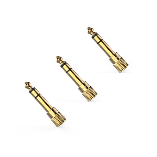 Maono AD03 3pcs 3.5mm 1 8 Female to 6.35mm 1 4 Male Stereo Audio AUX Adapter Gold-Plated Converter with High Fidelity Stereo Plug and Oxygen-Free Copper with Wide Compatibility for Studio Audio Equipment and Musical Instruments For Cheap