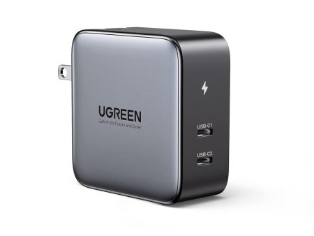 UGREEN Nexode 100W 2 Port GaN USB C PD Fast Charge Charger for Laptop, Tablet, Phone, Camera, iPhone, iPad, MacBook, Apple & Android Smartphone Charging | 40795 Online now