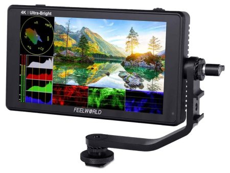 Feelworld LUT6 6  Touchscreen Camera Field Monitor 1920 x 1080 Resolution with Tilt Arm, 4K HDMI In   Out, 2600 nits Ultra Bright, HDR 3D LUTs Discount