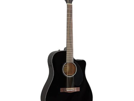 Fender CD-60SCE Dreadnought Acoustic Electric Guitar with Cutaway, Built-In Fishman Pickup, 20 Frets for Musicians, Beginner Players (Black, Natural) Online