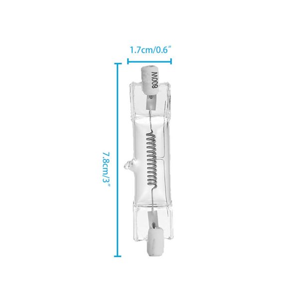 Pxel Redhead Tungsten 800W Replacement Halogen Bullb 230V 21400 3200K (R7s) for Studio Video Lights - Photography & Videography Lighting Accessories Equipments Online Hot Sale