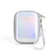 Pikxi Iridescent Holographic Style EVA Padded Hard Case for Instax LiPlay Cameras and MiniLink Portable Printers with Water Resistant Coating, Inner Accessory Pockets, and Hand Strap - Pink, Silver For Cheap