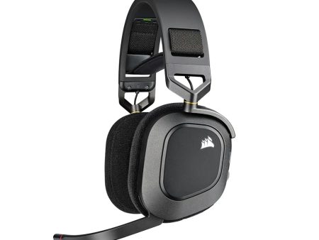 CORSAIR HS80 Wireless iCUE RGB Gaming Headphone with 20hrs Rechargeable Battery Life, 6-Meter Max Range, Dolby Atmos Surround, SlipStream Connection and Omnidirectional Flip to Mute Microphone (Carbon, White) | CA-9011235-AP CA-9011236-AP on Sale