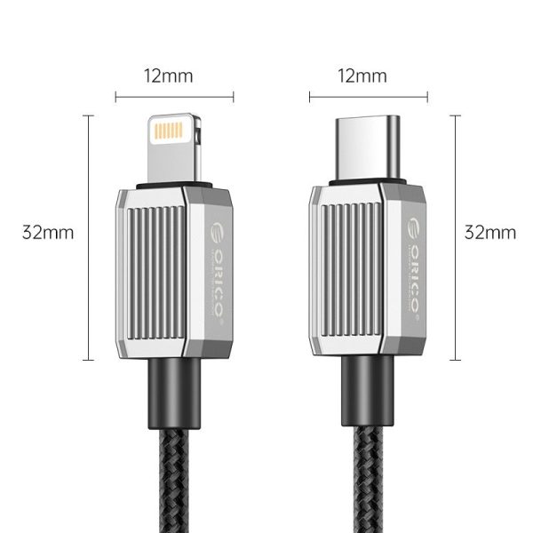 ORICO GQZ29 (1m   1.5m   2m) USB Type C to Lightning Fast Charging Data Cable 14.5V 2A PD 29W, 480Mbps Transmission Rate, Nylon-Braided Zinc Alloy for iPhone, iPad, Air Pods Online Sale