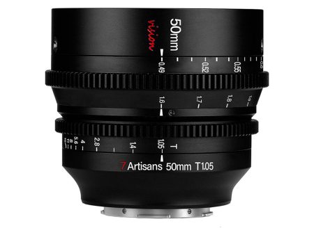 7Artisans Vision 50mm T1.05 Photoelectric MF Manual Focus Cine Lens for APS-C Format Sensors, ED Glass and All-Metal Shell Design for FUJIFILM X Mount Mirrorless Cameras (Black) Online Hot Sale