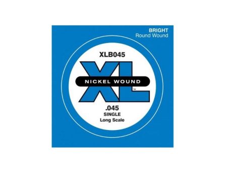 D Addario XL Nickel Wound Bass Guitar Long Scale Custom Single String (.045, .065, .100, .130) For Cheap