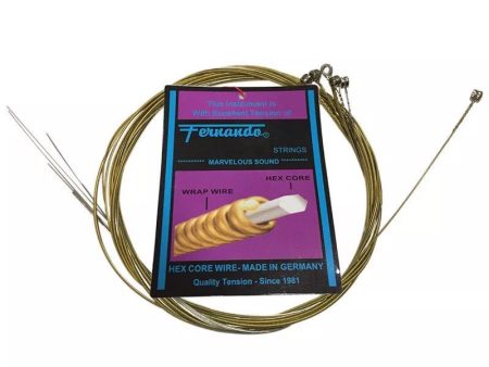 Fernando Folk Light Gauge Steel String Set with Phosphor Bronze Wrap Wires and Hexagonal Core for Acoustic Guitars (0.011mm-0.05mm) | ASF AXBF on Sale