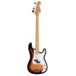 SX SPB57+ PB Style 4-String Bass Guitar Low Precision with 20 Frets, Single Coil, Basswood Body, Canadian Maple Fingerboard (Sunburst) Fashion