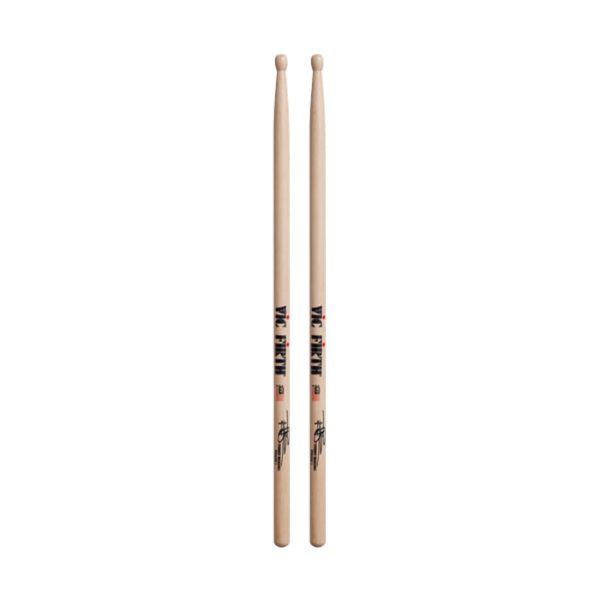 Vic Firth STB1 Terry Bozzio Phase 1 Signature Lacquer Hickory Reversed Tear Drop Tip Drumsticks with Short Taper for Drums and Cymbals For Discount