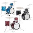 Ludwig LC179X Questlove Breakbeats 4-Piece Shell Pack Drum Set with 10  Tom, 13  Floor Tom, 16  Bass Drum, & 14  Snare (Arctic Blue, Black Sparkle, Wine Red Sparkle) Online now