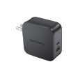 RAVPower USB-C 61W PD 3.0 2-Port USB Wall Charger with Foldable Pins for Smartphones and Laptops | RP-PC105 on Sale