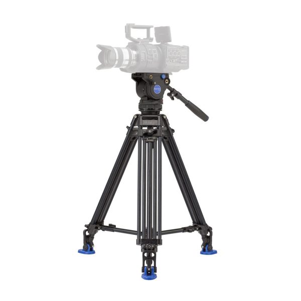 Benro BV6 Pro Aluminum Video Tripod Kit with 6kg Load Capacity, 2-Stage, 3-Section Tripod Legs with 75mm Levelling Ball, Removable Mid-Level Spreader and Up to 90 Degree Tilt Range for Camera Support System on Sale