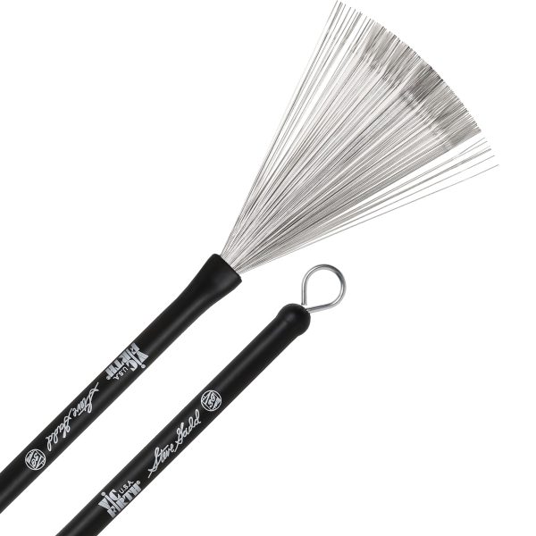 Vic Firth SGWB Steve Gadd Angled Wire Drum Brushes with Rubber Handles and Retractable Pull Rod For Sale