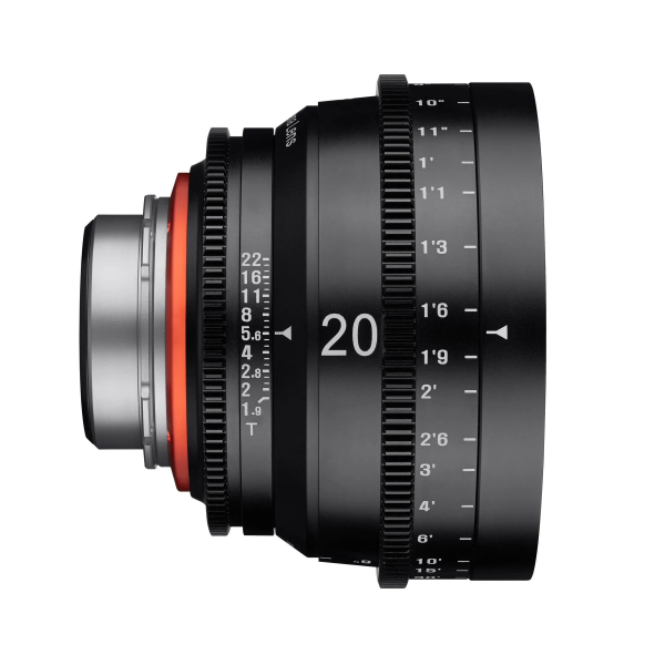 Samyang Xeen 20mm T1.9 Manual Focus Wide Angle Pro Cine Lens For Sony E-Mount Mirrorless Cameras | SYXN20-E For Sale