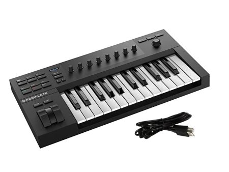 Native Instruments Komplete Kontrol A25 25 Key Smart Piano Keyboard MIDI USB with Custom NI keybed, OLED Display, 8 Touch-sensitive Control Knobs (Black) Sale