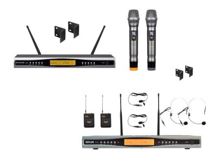 KEVLER SLR-2 Dual Handheld   SLR-2B Lavalier Beltpack UHF Wireless Microphone System and 2 Antenna Receiving System, LCD Display, 1U Space Rack Mountable and Balance XLR & Unbalance Audio Input Online