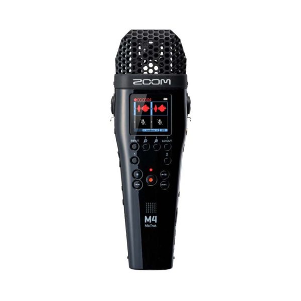 Zoom M4 MicTrak Stereo Microphone and Audio Recorder with 4 Track 32-bit Float Recording, On-Board Sound Normalizer, Timecode Generator, 2x XLR TRS Combo Inputs, 3.5mm AUX Camera & Headphone Output for Vlogging, Video Content, Film Making Online now