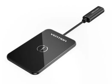 [CLEARANCE] Vention Wireless Charger 15W Ultra-thin Mirrored Surface Type 0.05M Black | FGBBAG Supply