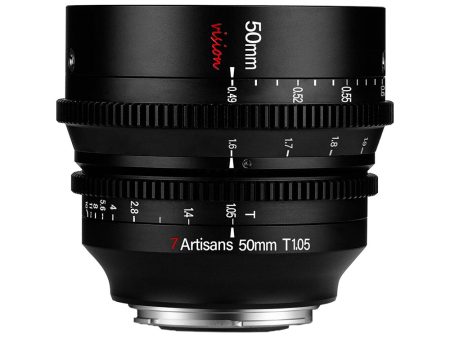 7Artisans Vision 50mm T1.05 Photoelectric MF Manual Focus Cine Lens for APS-C Format Sensors, ED Glass and All-Metal Shell Design for Canon EOS-R RF Mount Mirrorless Cameras Online Sale