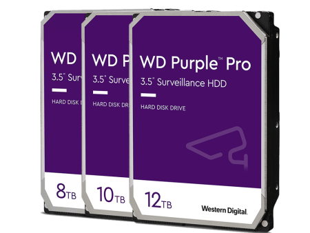 [CLEARANCE] Western Digital WD Purple Pro 3.5  Surveillance SATA HDD Hard Disk Drive with 64 HD Max Camera Support and 64 256MB Cache Buffer for Home and Commercial CCTV System WD8001PURP WD121PURP on Sale