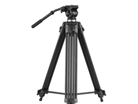 WEIFENG WT-717 Professional Video Tripod with 55mm Bowl Fluid Head 360° Pan   -65° to 90° Tilt, Quick Release Plate, 1 4  & 3 8  Attancement Threads, 180cm Max. Height, 6kg Max. Load Capacity for DSLR, SLR, Mirrorless, Cinema Camera For Sale