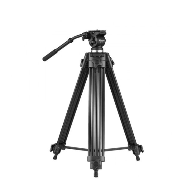 WEIFENG WT-717 Professional Video Tripod with 55mm Bowl Fluid Head 360° Pan   -65° to 90° Tilt, Quick Release Plate, 1 4  & 3 8  Attancement Threads, 180cm Max. Height, 6kg Max. Load Capacity for DSLR, SLR, Mirrorless, Cinema Camera For Sale