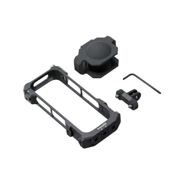 Insta360 X3 Series Utility Protective Frame with Foldout Two-Prong Vertical Mount Point and Cold Shoe Mount for Action Camera | CINSBAQ F Online