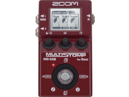 Zoom MS-60B EG MultiStomp Bass Guitar Effects Pedal with 58 Built-in Effects Tuner For Cheap