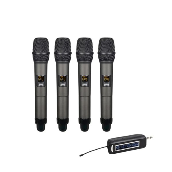 KEVLER UHM-4.0 Wireless UHF Handheld Microphone Set with 2600mAh Rechargeable Integrated Receiver, Digital LCD Display and 10 Selectable Frequencies and Travel Case Online Sale